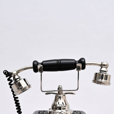 Vintage-Inspired Antique Telephone Sculpture - 9x6x9"