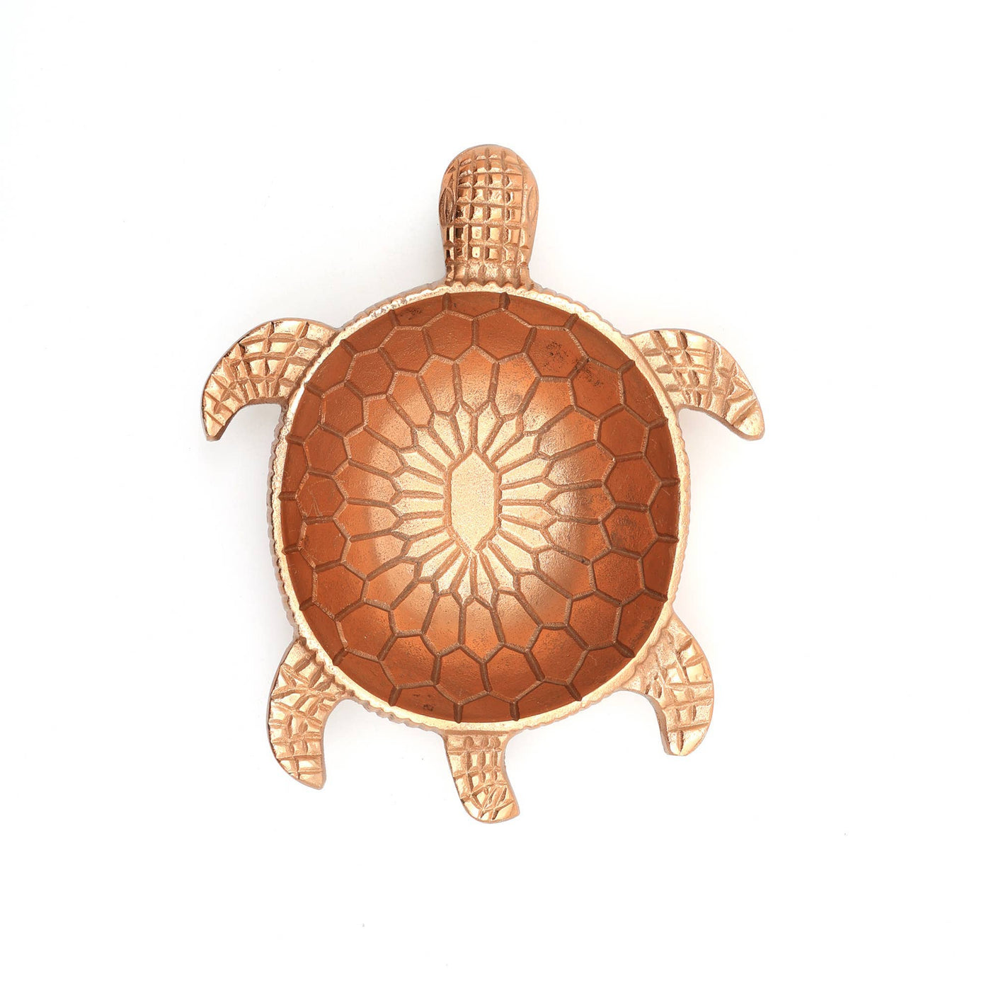 Decorative Turtle Bowl with Antique Copper Finish-10.5" Dia