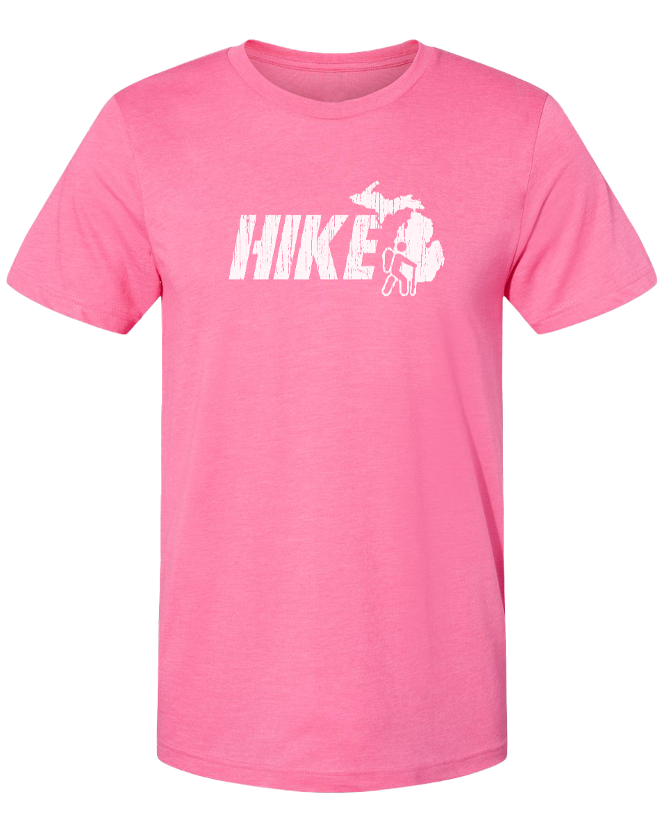 Hike Michigan Unisex T-Shirt: Heather Lake Blue / XXL
