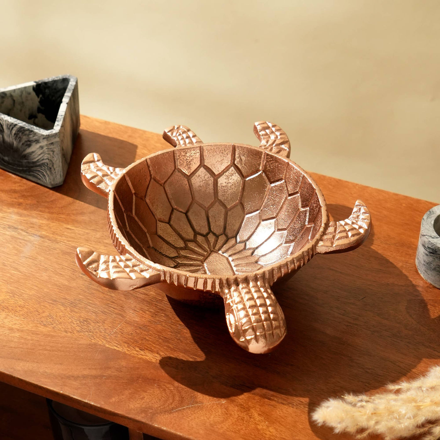 Decorative Turtle Bowl with Antique Copper Finish-10.5" Dia