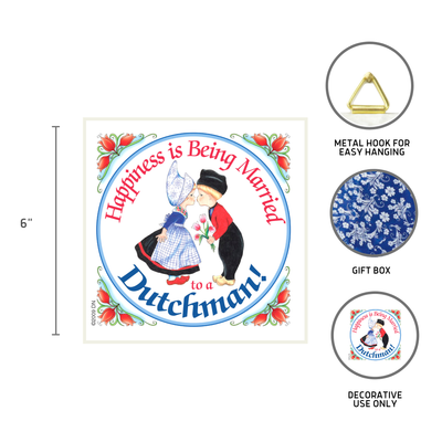 Decorative Wall Plaque Happiness Married Dutchman