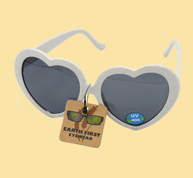Eco Friendly Heart Shaped Sunglasses: Per Piece