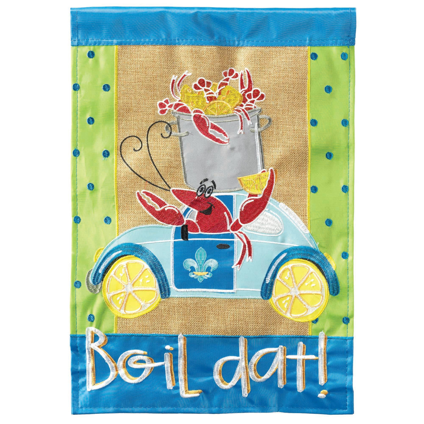 😲 BOIL DAT FLAG BURLAP GARDEN