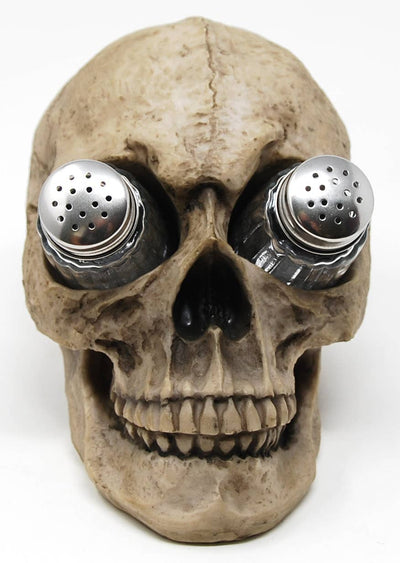 Skull Salt & Pepper Set-7.25"