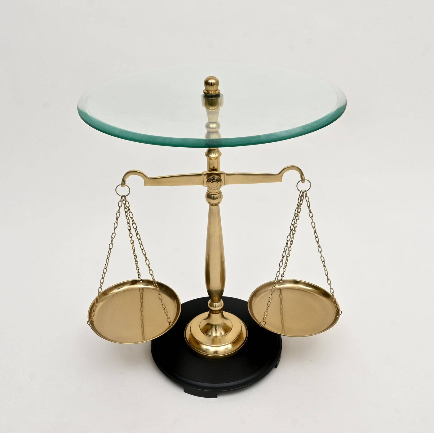 Decorative Aluminum Balance Libra Accent Table-16X16X24"