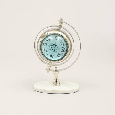 Decorative Dual Side Table Clock-Compass-Desk Clock