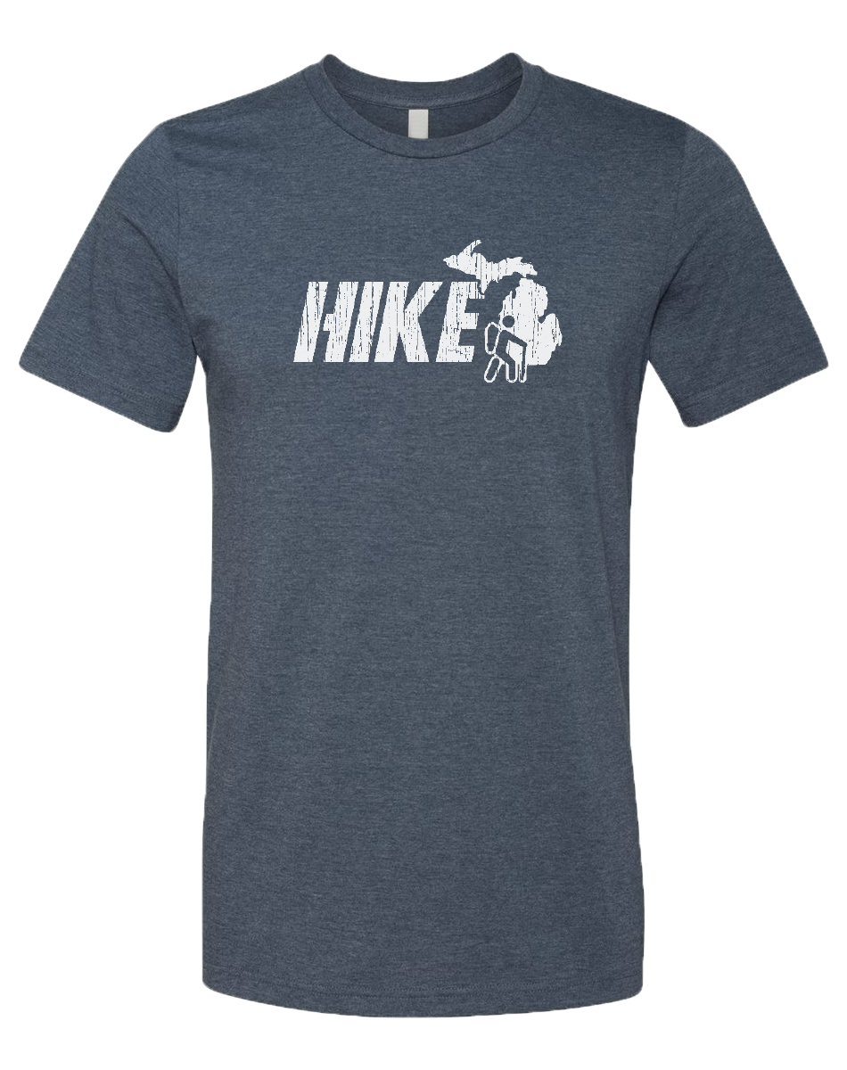 Hike Michigan Unisex T-Shirt: Heather Lake Blue / XXL