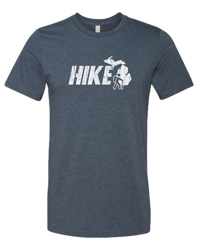 Hike Michigan Unisex T-Shirt: Heather Lake Blue / XXL