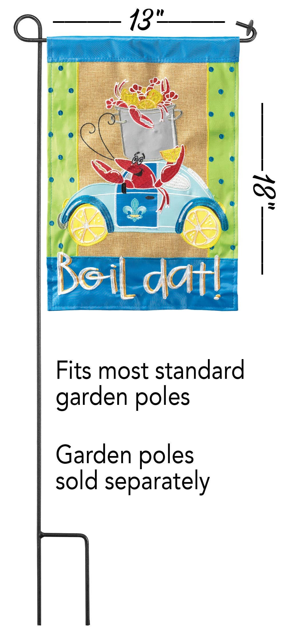 😲 BOIL DAT FLAG BURLAP GARDEN