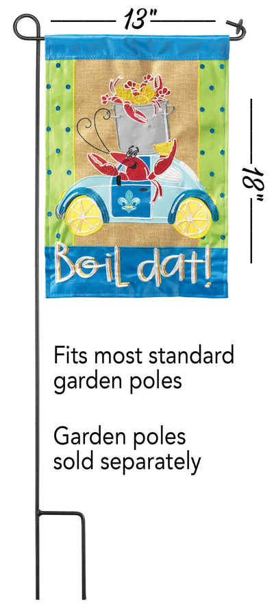 😲 BOIL DAT FLAG BURLAP GARDEN
