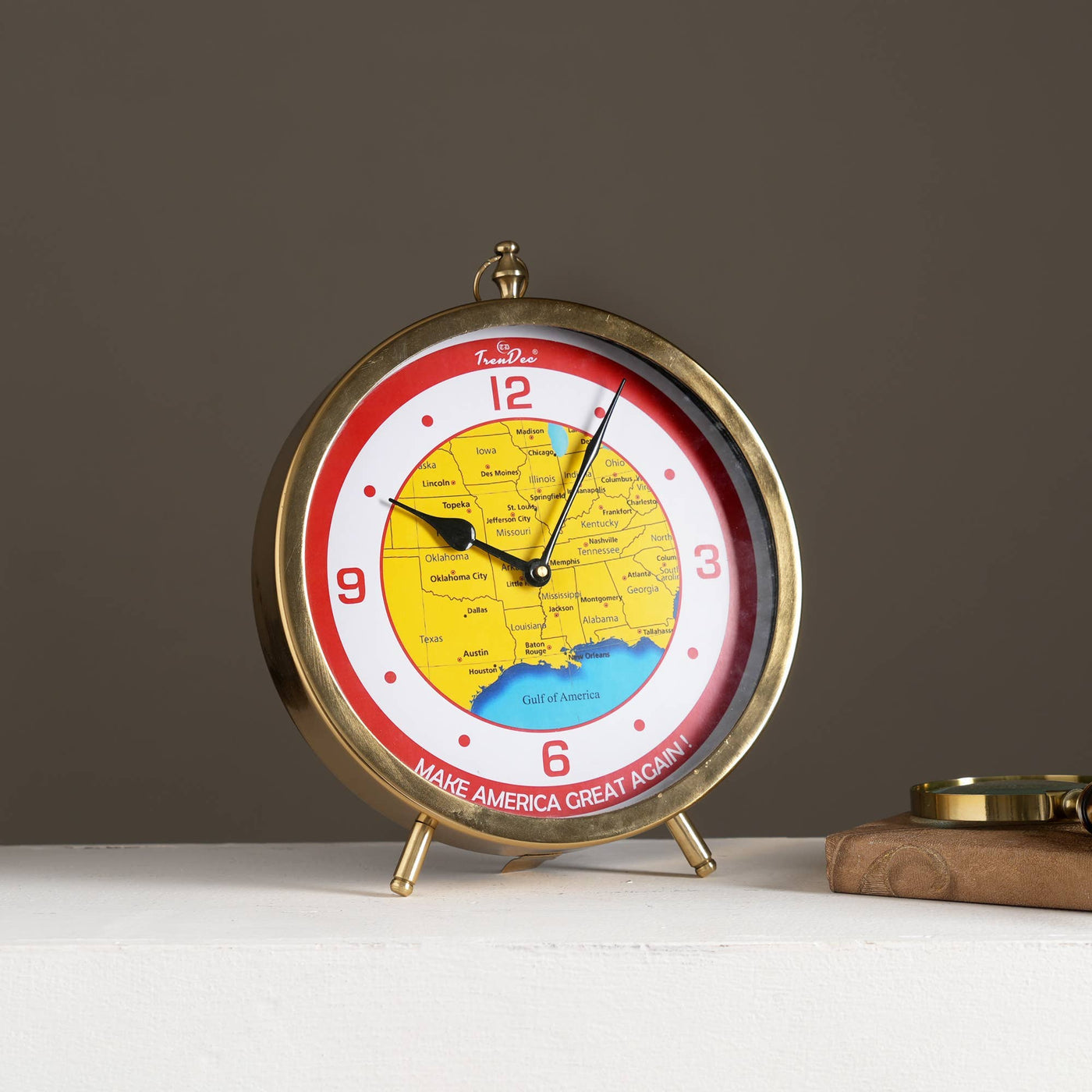 Decorative Desk Clock - Table Clock: 10x1.75x12"