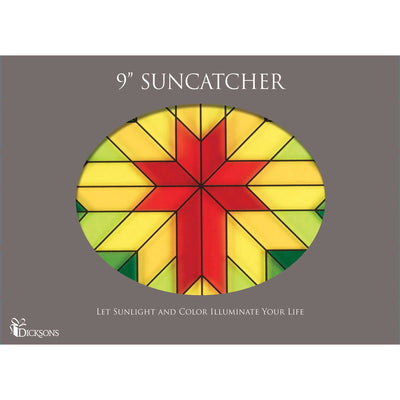 🍗Oval Suncatcher Multi Color Cross 9"