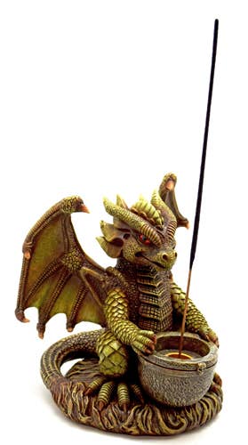 Big Dragon Tee Light/Incense Holder