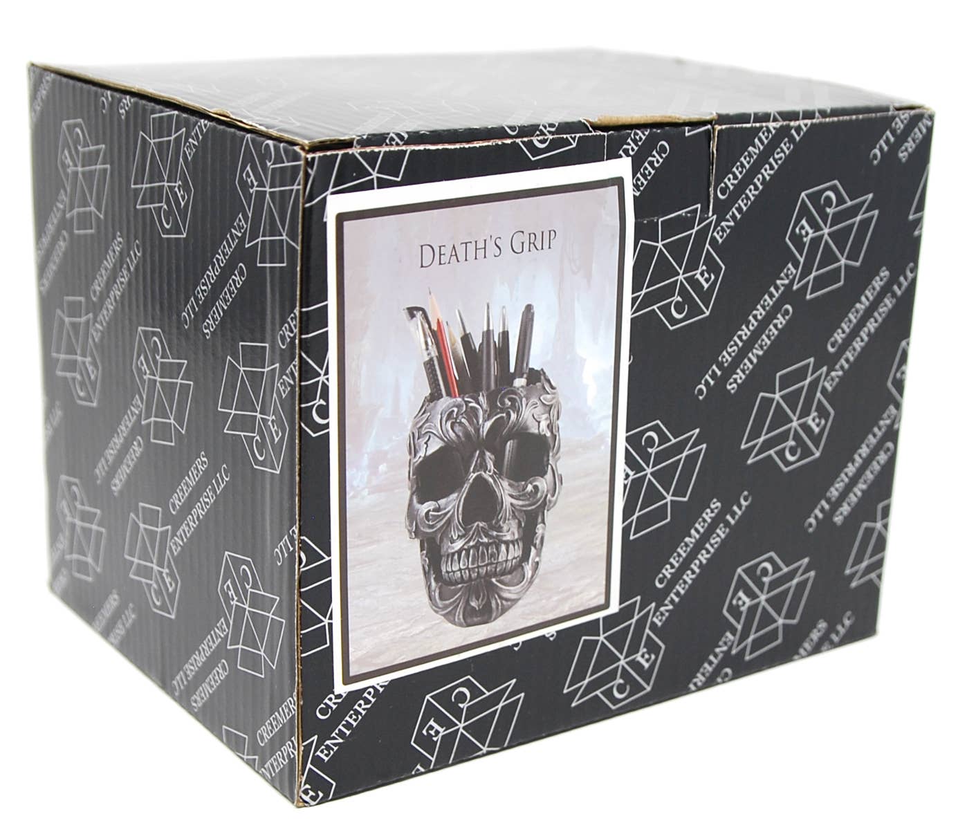 Skull Penholder 4"T
