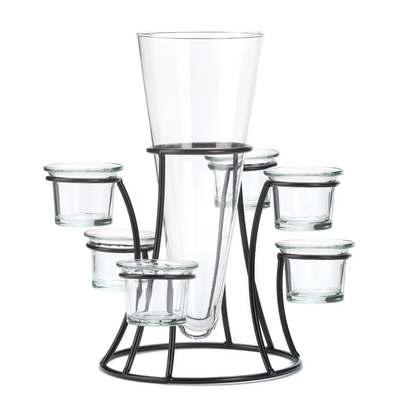 Elegant Circular Candle Stand with Vase | Perfect Gift