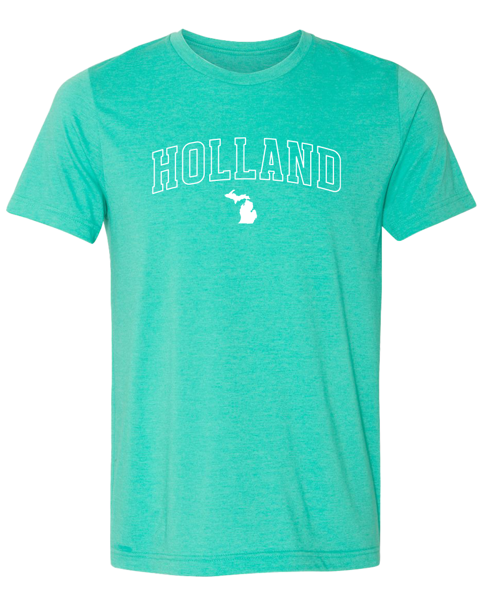 Holland Unisex T-Shirt: Heather Lake Blue / XXL