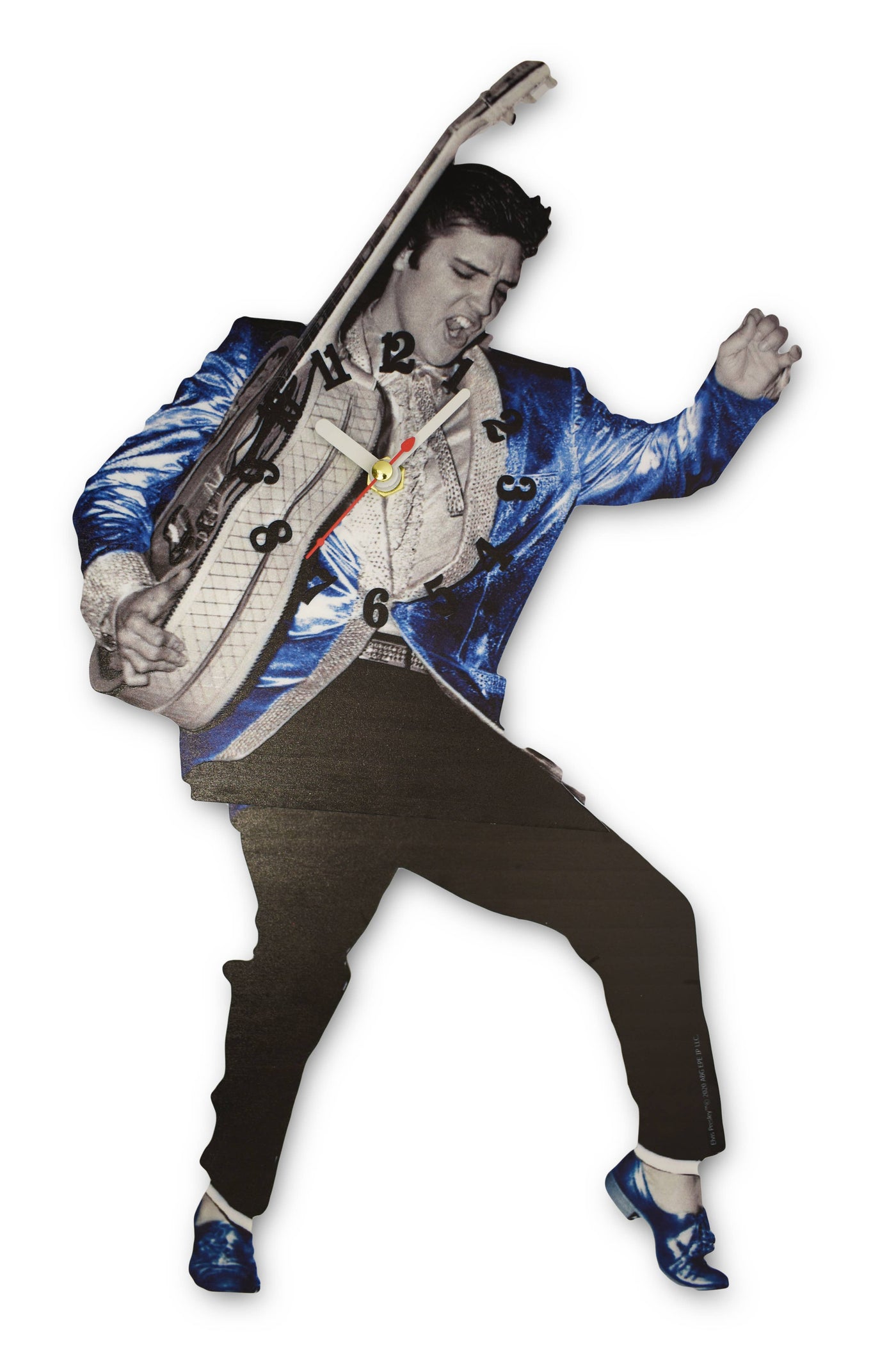 Elvis Wall Clock - Blue Suede Shoes Swinging Legs