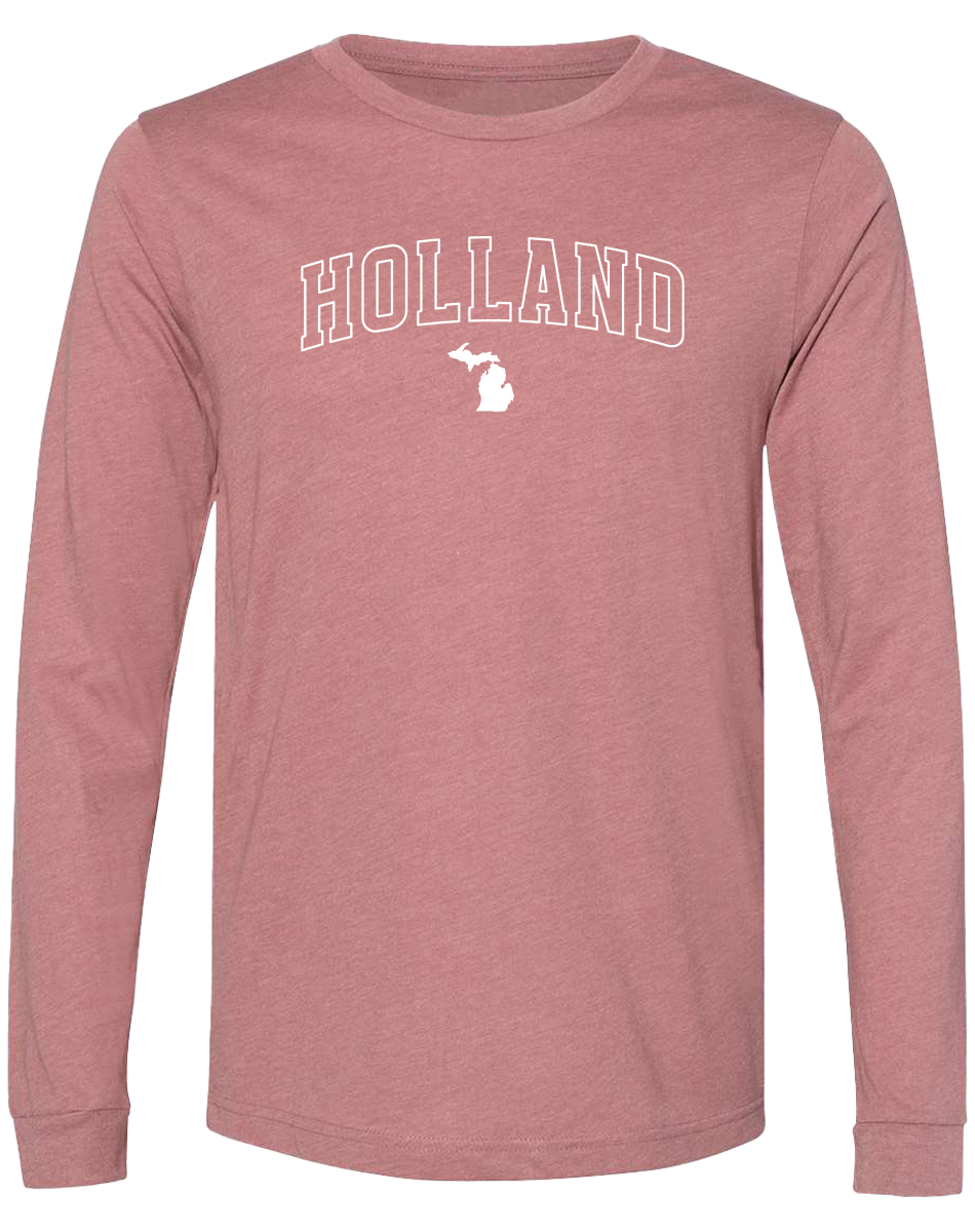Holland Long Sleeve T-Shirt: Heather Mauve / XXL
