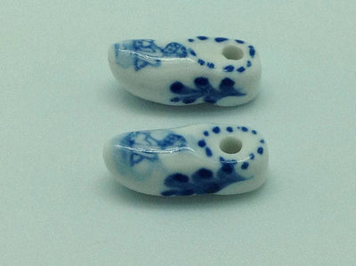 Porcelain Dutch Wooden Shoe Pair For Beads