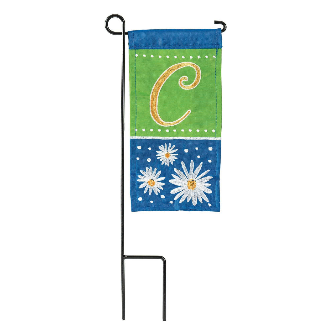 😲 DAISY MONOGRAM MINI FLAG 18 PC  ASSORTMENT WITH DISPLAY
