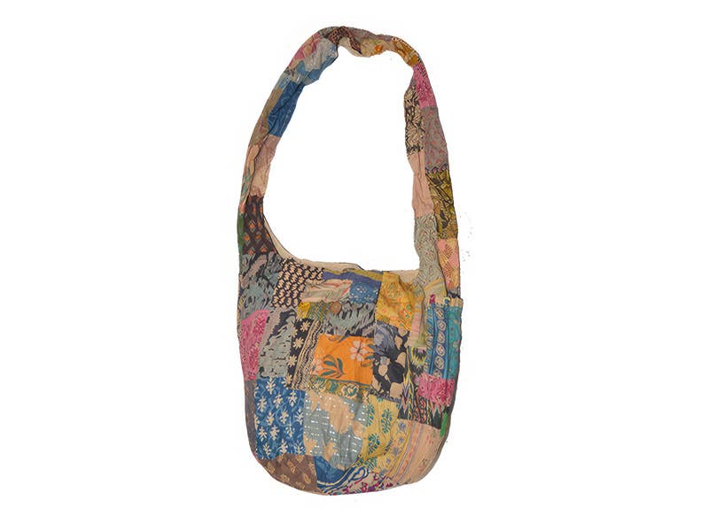 Patchwork Printed Cotton Peddler Bag