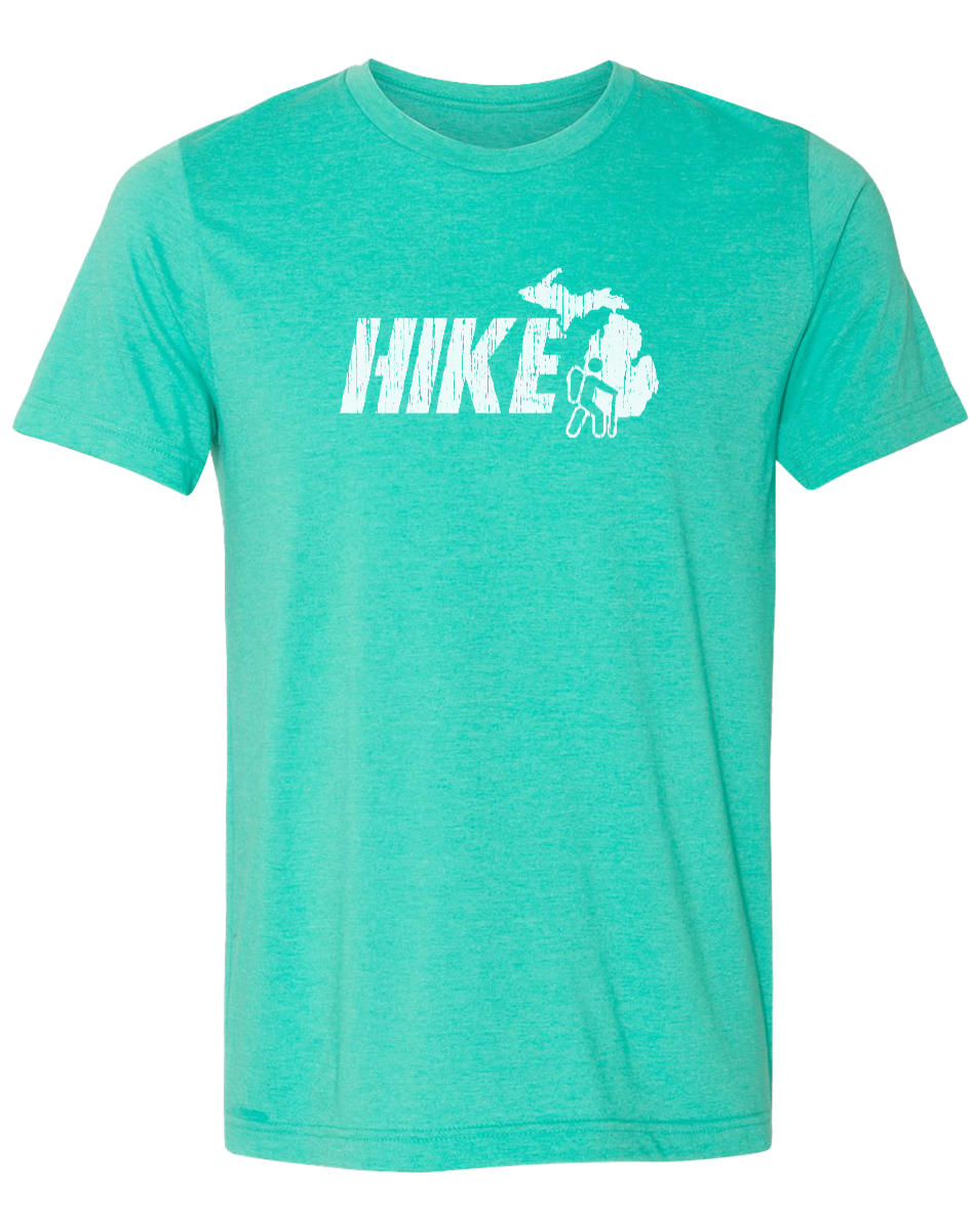 Hike Michigan Unisex T-Shirt: Heather Lake Blue / XXL