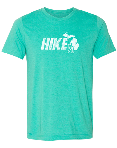 Hike Michigan Unisex T-Shirt: Heather Lake Blue / XXL