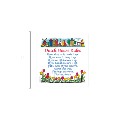 Dutch Magnet "Dutch House Rules"