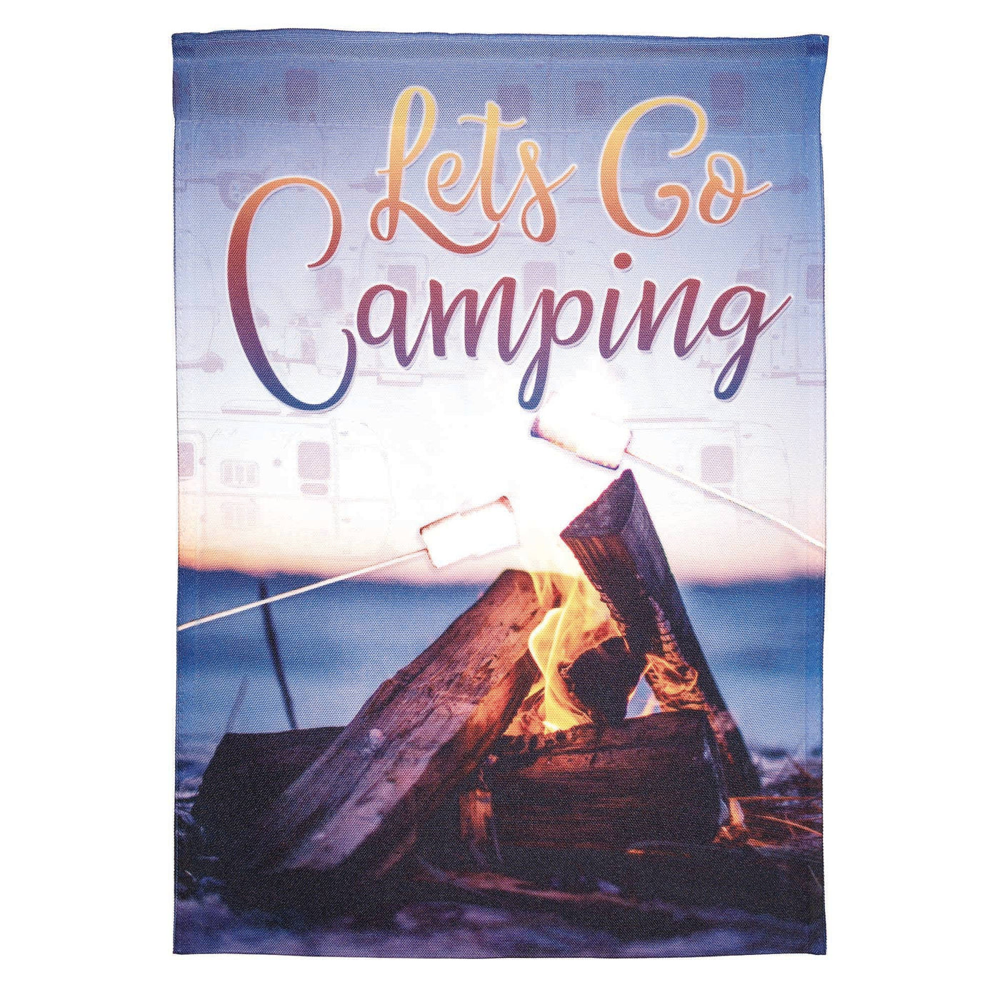 😲 LET'S GO CAMPING PRINT GARDEN FLAG