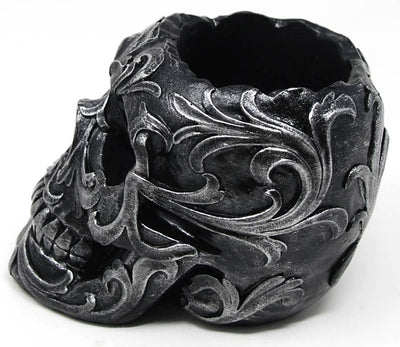 Skull Penholder 4"T