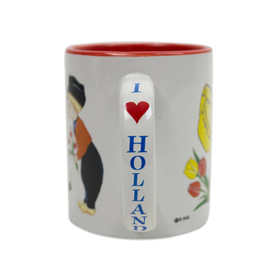 I Love Holland Coffee Mug With Dutch Kissing Couple