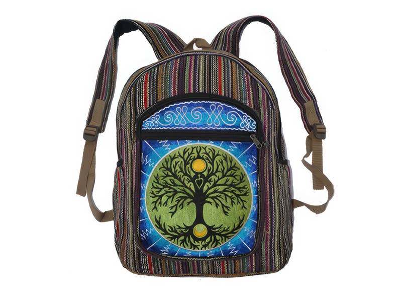 Tree Hand Embroidered Backpack