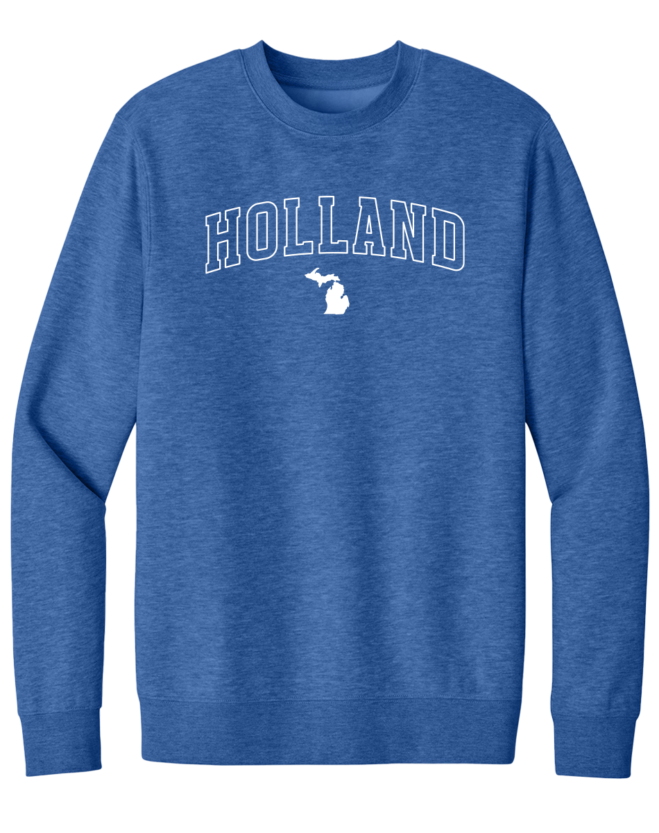 Holland Crewneck Sweatshirt: Heather Royal / 2XL