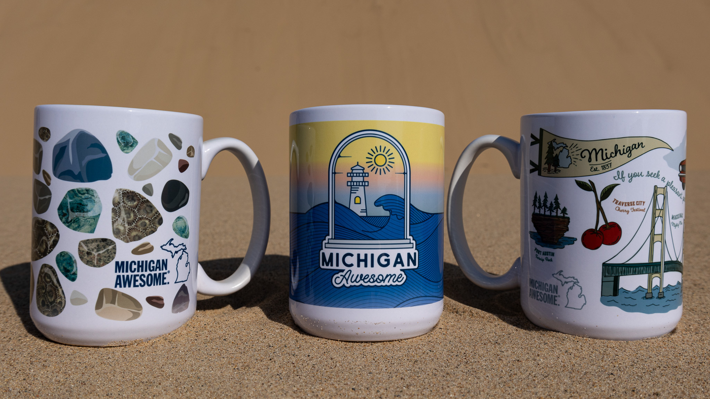 Michigan Awesome Lighthouse Mug