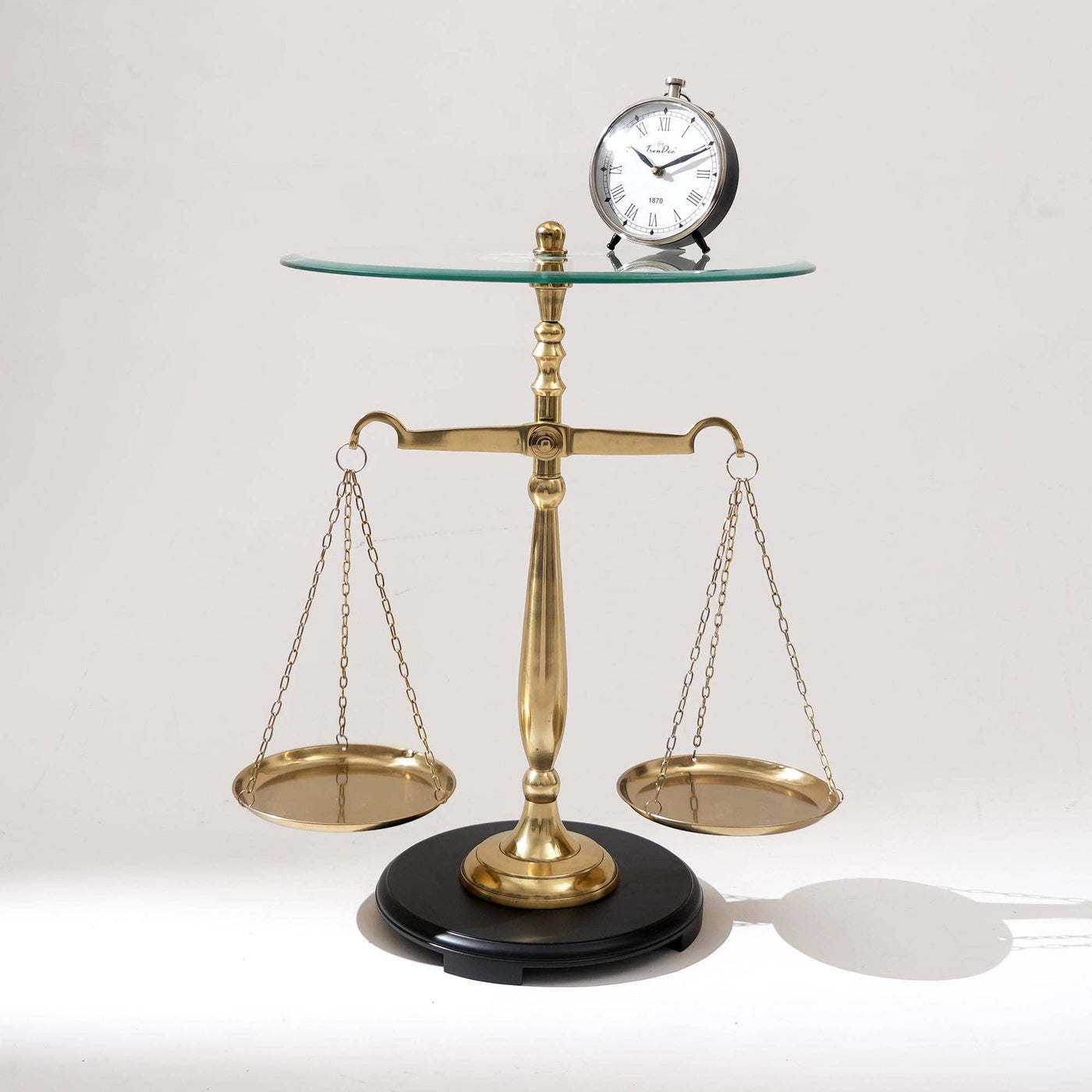 Decorative Aluminum Balance Libra Accent Table-16X16X24"